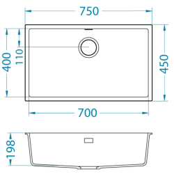 OMNI 40 G55 beż (45x75) 1 kom. z syfonem sat. ALVEUS 1160061