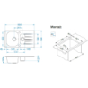 GLASSIX 20 POP-UP 3 1/2 860X500mm satyna - biały ALVEUS 1100016