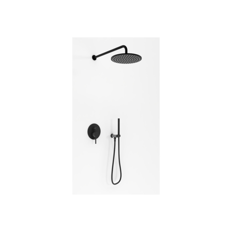 Zestaw prysznicowy z deszczownicą 25cm AXEL BLACK KOHLMAN QW210ABR25