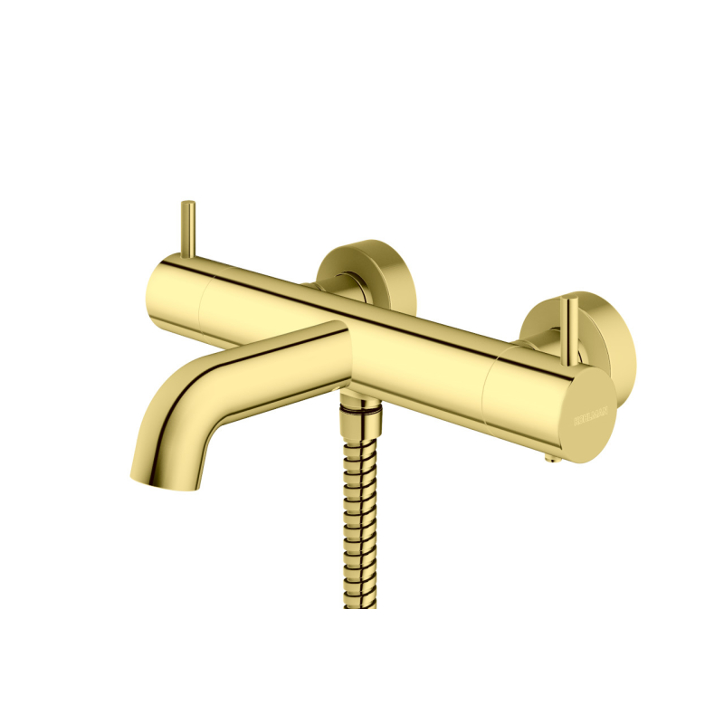 Natynkowa bateria wannowo-prysznicowa termostatyczna natynkowa AXEL GOLD KOHLMAN QW710AGD