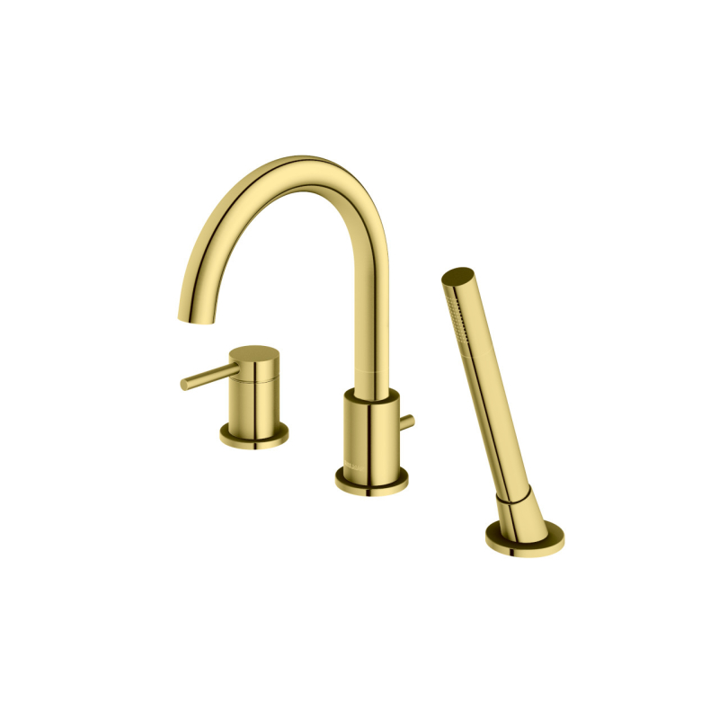 3-otworowa bateria wannowa z obrotową wylewką AXEL GOLD KOHLMAN QB241AGD