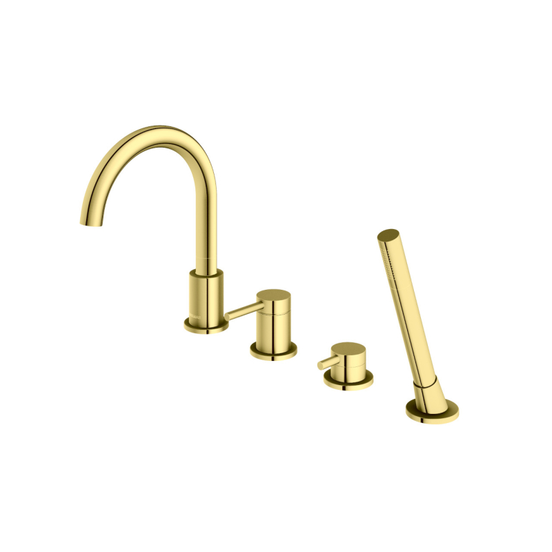4-otworowa bateria wannowa z obrotową wylewką AXEL GOLD KOHLMAN QB244AGD