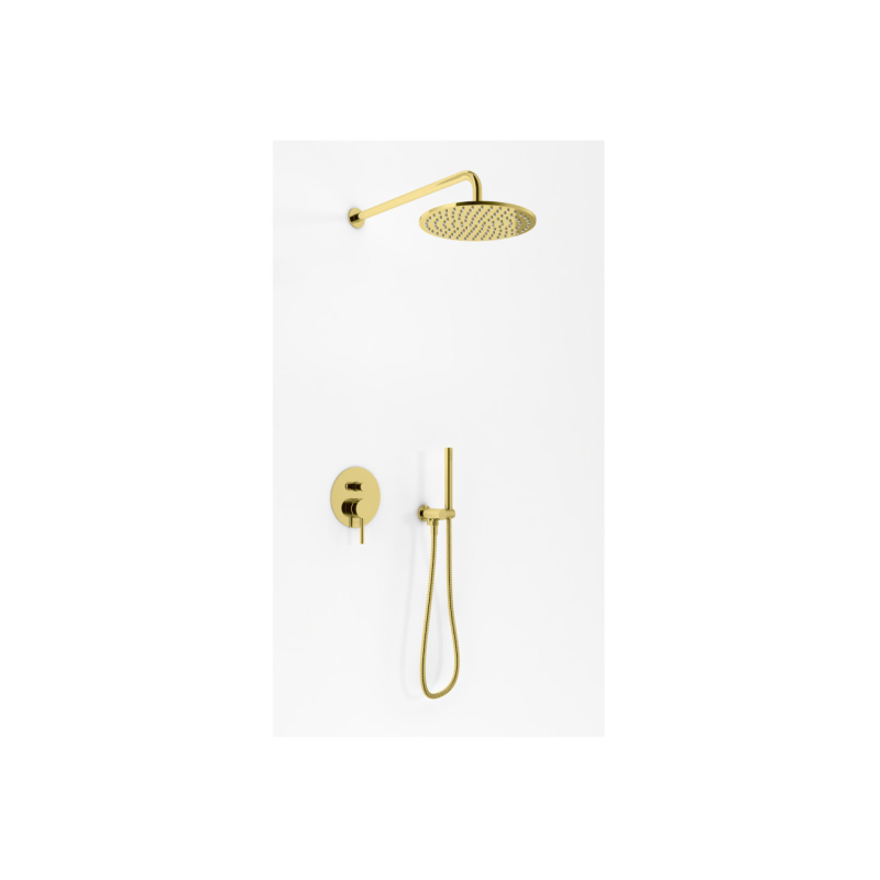 Zestaw prysznicowy z deszczownicą 25cm AXEL GOLD KOHLMAN QW210AGDR25