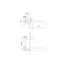 Podtynkowa bateria umywalkowa 17cm AXIS KOHLMAN QW185N