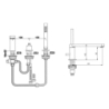 Podtynkowa bateria umywalkowa  BOXINE KOHLMAN QB241B