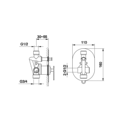 Natynkowa bateria prysznicowa BOXINE KOHLMAN QW210B