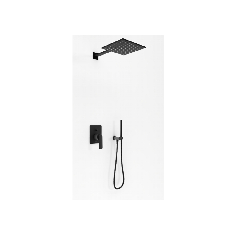 Zestaw prysznicowy z deszczownicą 25cm i słuchawką EXPERIENCE BLACK KOHLMAN QW210EBQ25