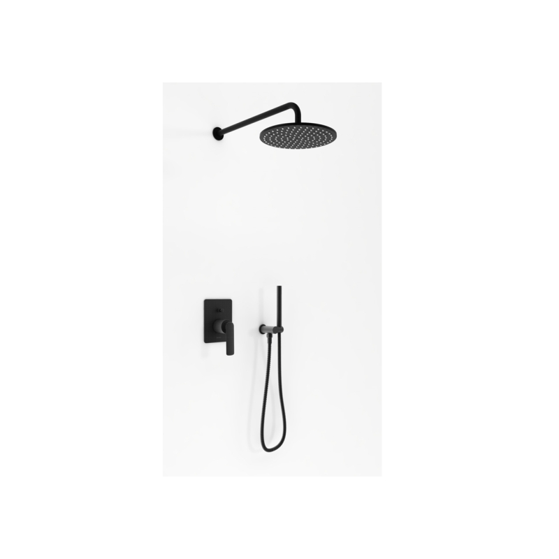 Zestaw prysznicowy z deszczownicą 30cm i słuchawką EXPERIENCE BLACK KOHLMAN QW210EBR30