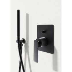 Zestaw prysznicowy z deszczownicą 30cm i słuchawką EXPERIENCE BLACK KOHLMAN QW210EBR30