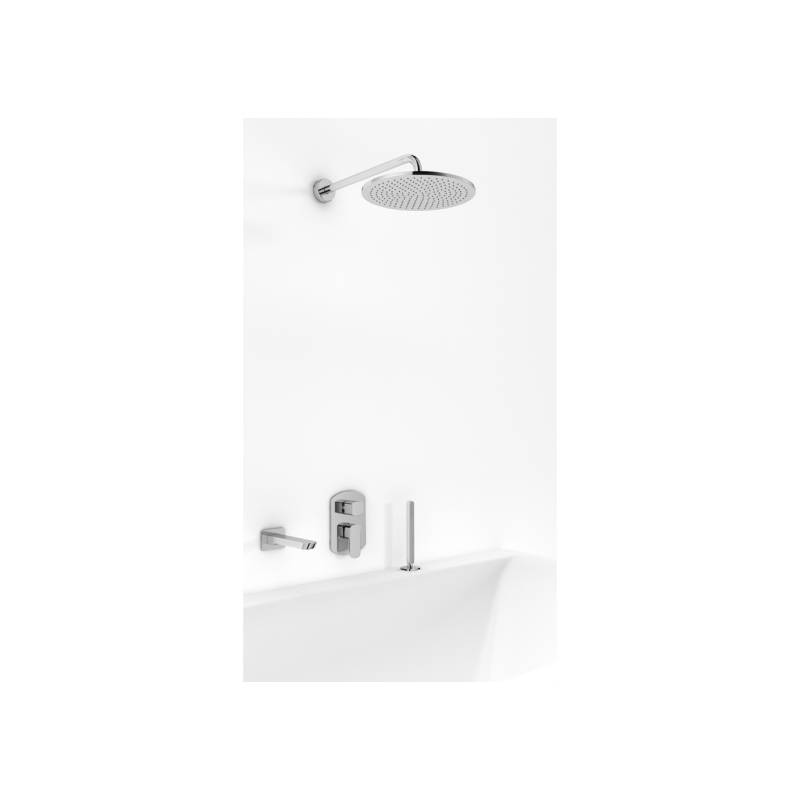 Zestaw wannowy z deszczownicą 20cm, słuchawką i wylewką wody FOXAL KOHLMAN QW211FR20-009