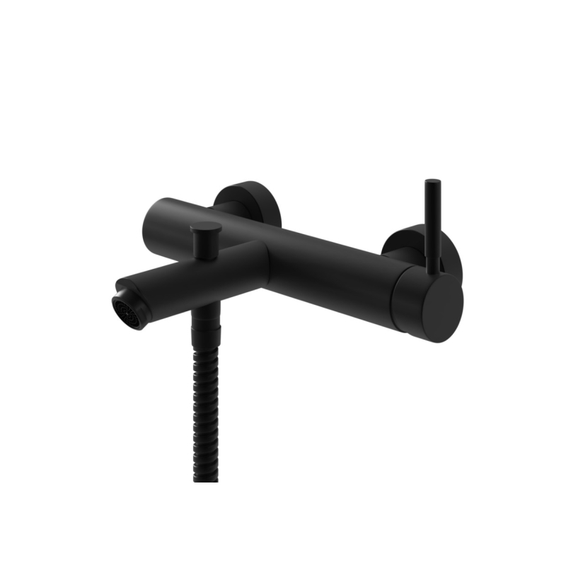 Natynkowa bateria wannowo-prysznicowa ROXIN BLACK KOHLMAN QW110RB