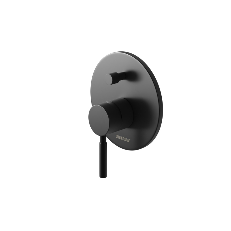 Podtynkowa bateria wannowo-prysznicowa z dwoma wyjściami ROXIN BLACK KOHLMAN QW210RB