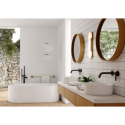 Podtynkowa bateria wannowo-prysznicowa z dwoma wyjściami ROXIN BLACK KOHLMAN QW210RB