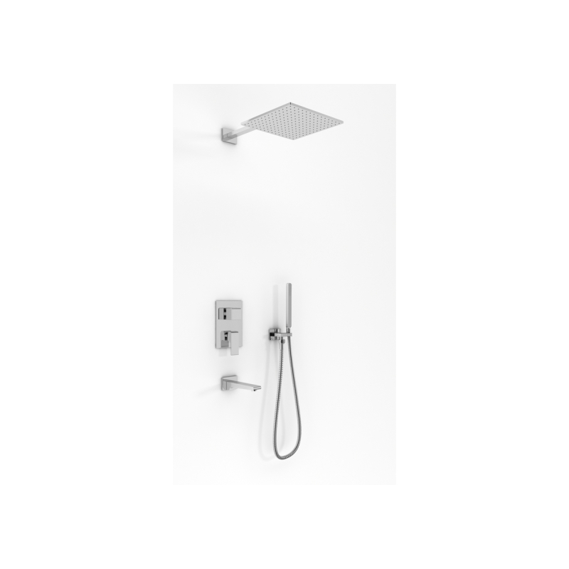 Zestaw wannowy z deszczownicą 25cm, słuchawką i wylewką wody SAXO KOHLMAN QW211SQ25