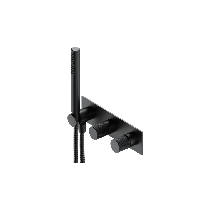 Bateria prysznicowo-wannowa podtynkowa z rączką prysznicową, antracyt szczotkowany CONTOUR OMNIRES CT8035-1AT