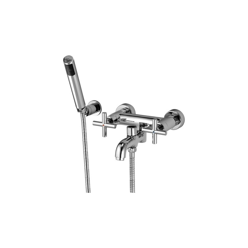 Bateria wannowa z zestawem prysznicowym, chrom połysk MODERN OMNIRES C304CR