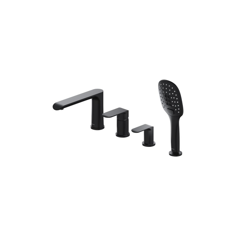 Bateria wannowa 4-otworowa, czarny mat SACRAMENTO OMNIRES SC2332BL