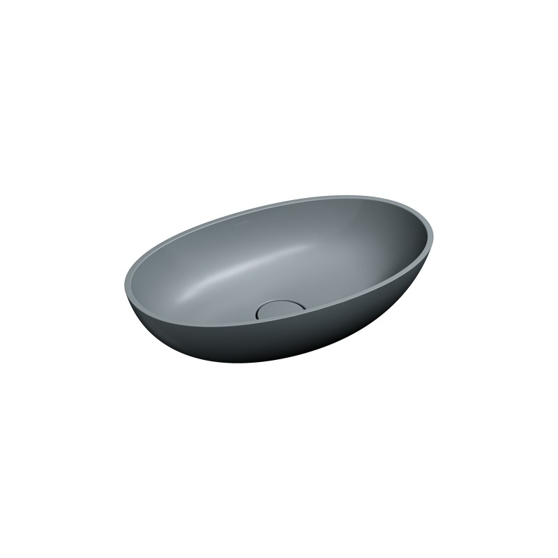 Umywalka nablatowa, 60 x 35 cm, ash grey mat SHELL M+ OMNIRES SHELLUNAG
