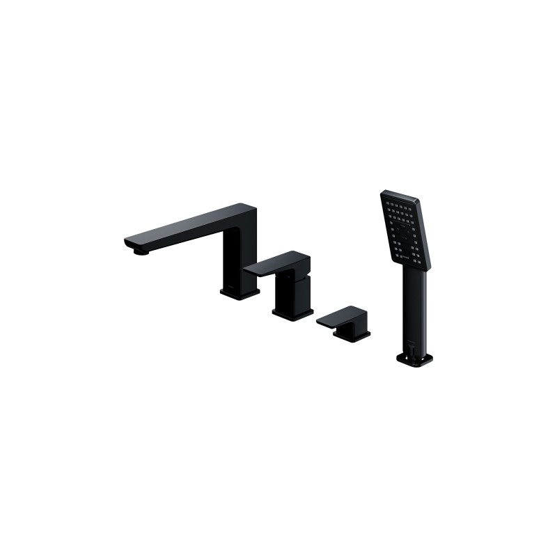 Bateria wannowa 4-otworowa, czarny mat PARMA OMNIRES PM7432BL