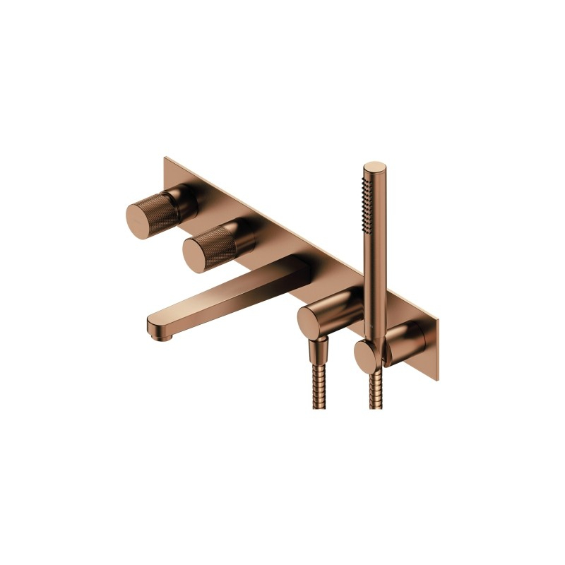 Bateria wannowa 5-otworowa podtynkowa, miedź szczotkowana CONTOUR OMNIRES CT8037-1CPB