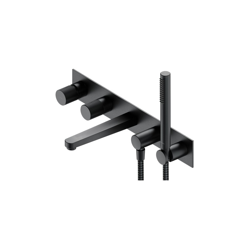 Bateria wannowa 5-otworowa podtynkowa, antracyt szczotkowany CONTOUR OMNIRES CT8037-1AT