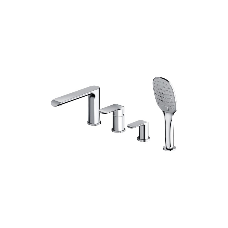 Bateria wannowa 4-otworowa, chrom połysk SACRAMENTO OMNIRES SC2332XCR