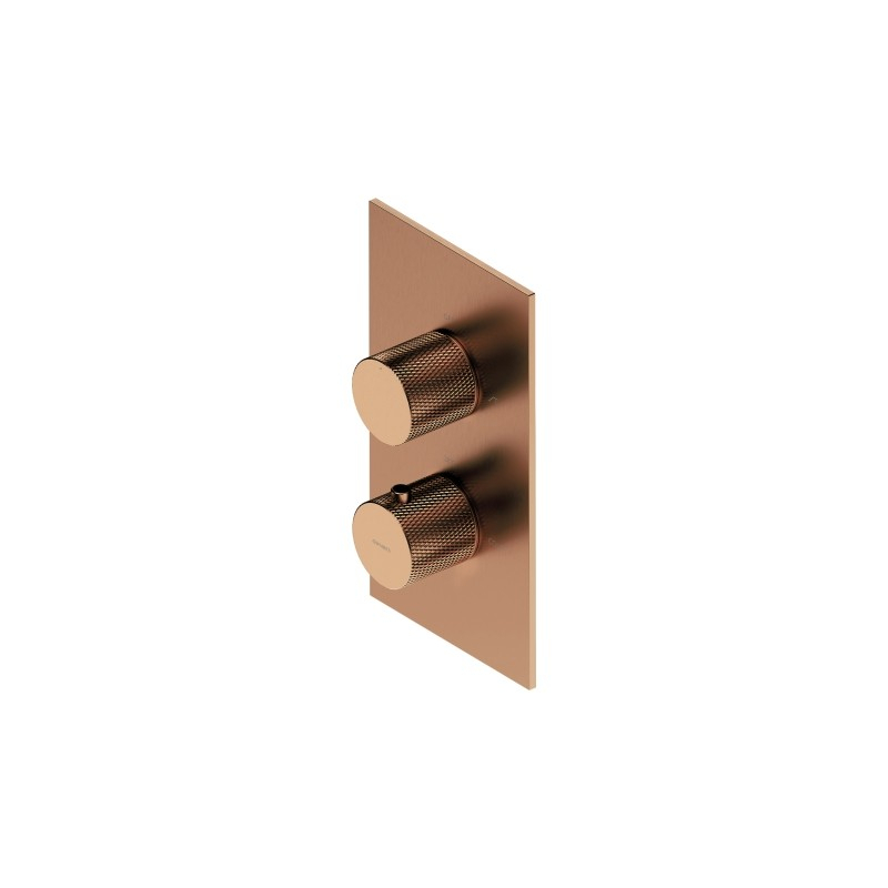Termostatyczna bateria prysznicowo-wannowa podtynkowa, miedź szczotkowana CONTOUR OMNIRES CT8036CPB