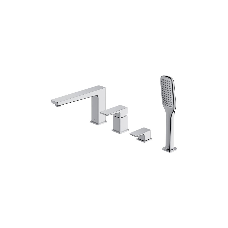 Bateria wannowa 4-otworowa, chrom połysk PARMA OMNIRES PM7432CR