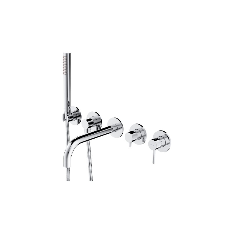 Bateria wannowa 5-otworowa podtynkowa z długą wylewką, chrom połysk Y OMNIRES Y1237-1CR