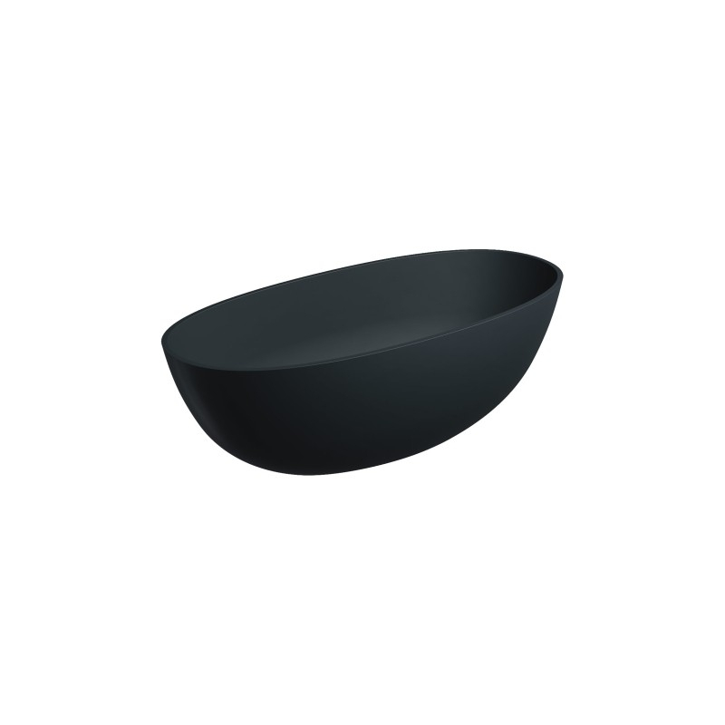 Wanna wolnostojąca, 160 x 75 cm, black lava mat SHELL M+ OMNIRES SHELLWWBLV