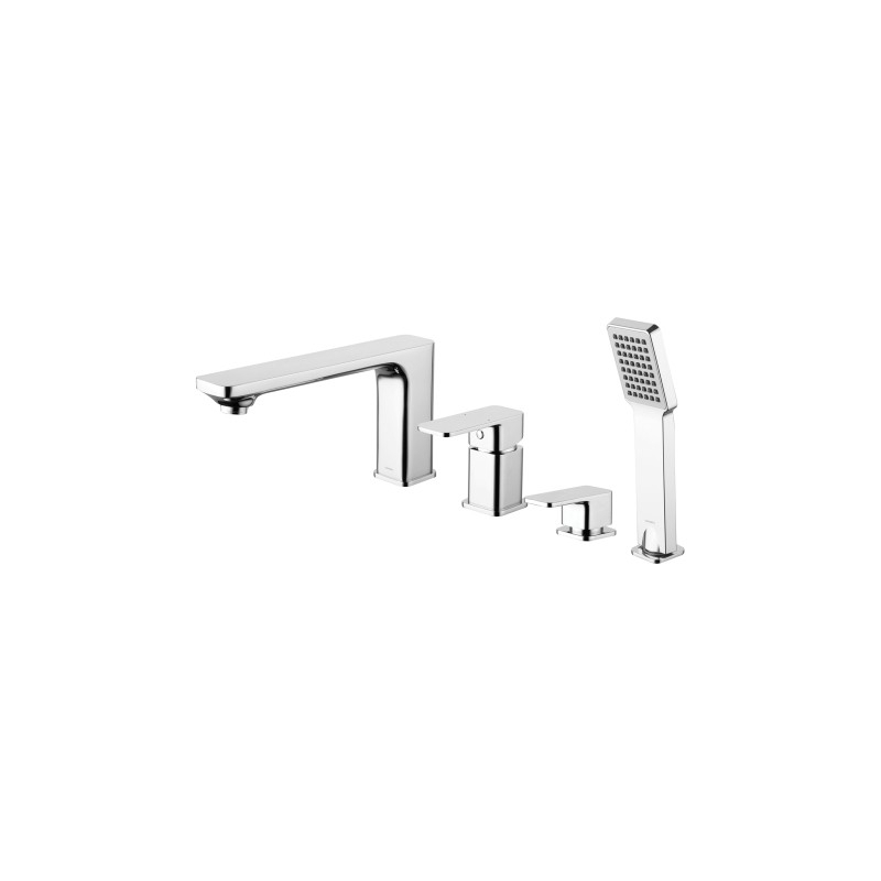 Bateria wannowa 4-otworowa, chrom połysk APURE OMNIRES AP2232CR