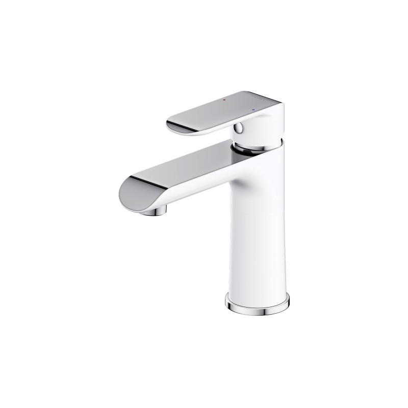 Bateria umywalkowa, chrom/biały połysk SACRAMENTO OMNIRES SC2310CRB