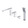 Bateria wannowa 4-otworowa, chrom/biały połysk PARMA OMNIRES PM7432CRB