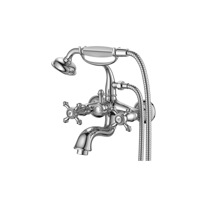 Bateria wannowa z zestawem prysznicowym, chrom połysk RETRO OMNIRES RE7231CR