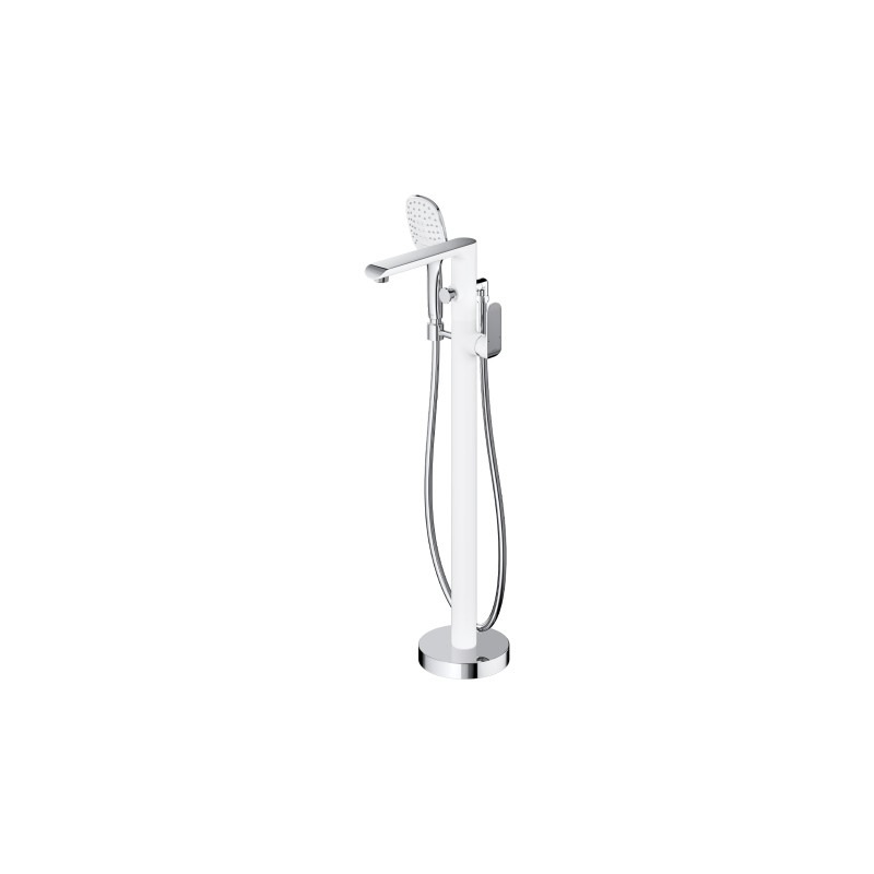 Bateria wannowa wolnostojąca, chrom/biały połysk SACRAMENTO OMNIRES SC2333XCRB