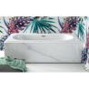 Wanna prostokątna Vitae Slim+ 180x80 biała poł. BESCO WAV-180-S+ klik-klak z przel.szczelinowy chrom