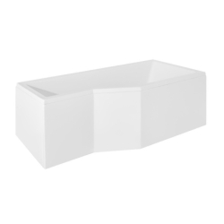 Kabino-wanna Integra 150x75 biała poł.-prawa BESCO WAI-150-PP3 bez obudowy, Parawan Ambition Premium 3 - skrzydłowy