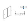 Kabina nawannowa Duo Slide II 170x150 BESCO DDS-II-170 bez panelu bocznego