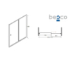 Kabina nawannowa Duo Slide II 170x150 BESCO DDS-II-170 bez panelu bocznego
