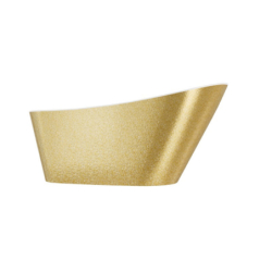 Wanna wolnostojąca owalna Melody Glam 150x80 zew. złoty/wew. biały poł. BESCO WA-150-MZZ klik-klak z przel. złote