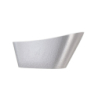 Wanna wolnostojąca owalna Melody Glam 150x80 zew. srebrny/wew. biały poł. BESCO WA-150-MSB klik-klak z przel. białe