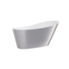 Wanna wolnostojąca owalna Melody Glam 150x80 zew. srebrny/wew. biały poł. BESCO WA-150-MSB klik-klak z przel. białe