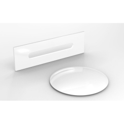 Wanna wolnostojąca owalna Melody Glam 150x80 zew. srebrny/wew. biały poł. BESCO WA-150-MSB klik-klak z przel. białe