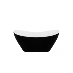 Wanna wolnostojąca owalna Viya Black&White 160x70 zew. czarny mat/wew. biały poł. BESCO WMMC-160V klik-klak chrom