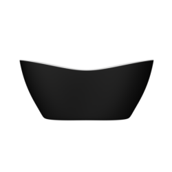Wanna wolnostojąca owalna Viya Black&White 170x72 zew. czarny mat/wew. biały poł. BESCO WMMC-170V klik-klak chrom