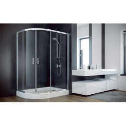 Kabina prysznicowa asymetryczna Modern 100x80x185 szkło przejrzyste BESCO MA-120-90-C