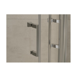 Kabina prysznicowa półokrągła Modern 80x80x185 szkło mrożone BESCO MP-80-185-M