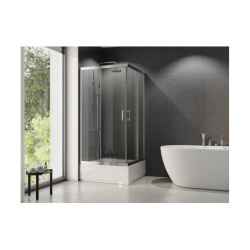 Kabina prysznicowa kwadratowa Modern 80x80x165 szkło mrożone BESCO MK-80-165-M