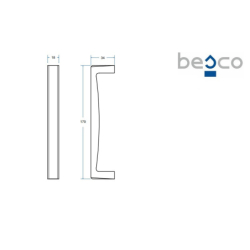 Uchwyt wannowy Oxa 90x90x185 biały + chrom BESCO OXA-W