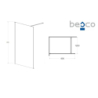 Kabina walk in Eco-N 90x195 BESCO EN-90-195C bez panelu bocznego